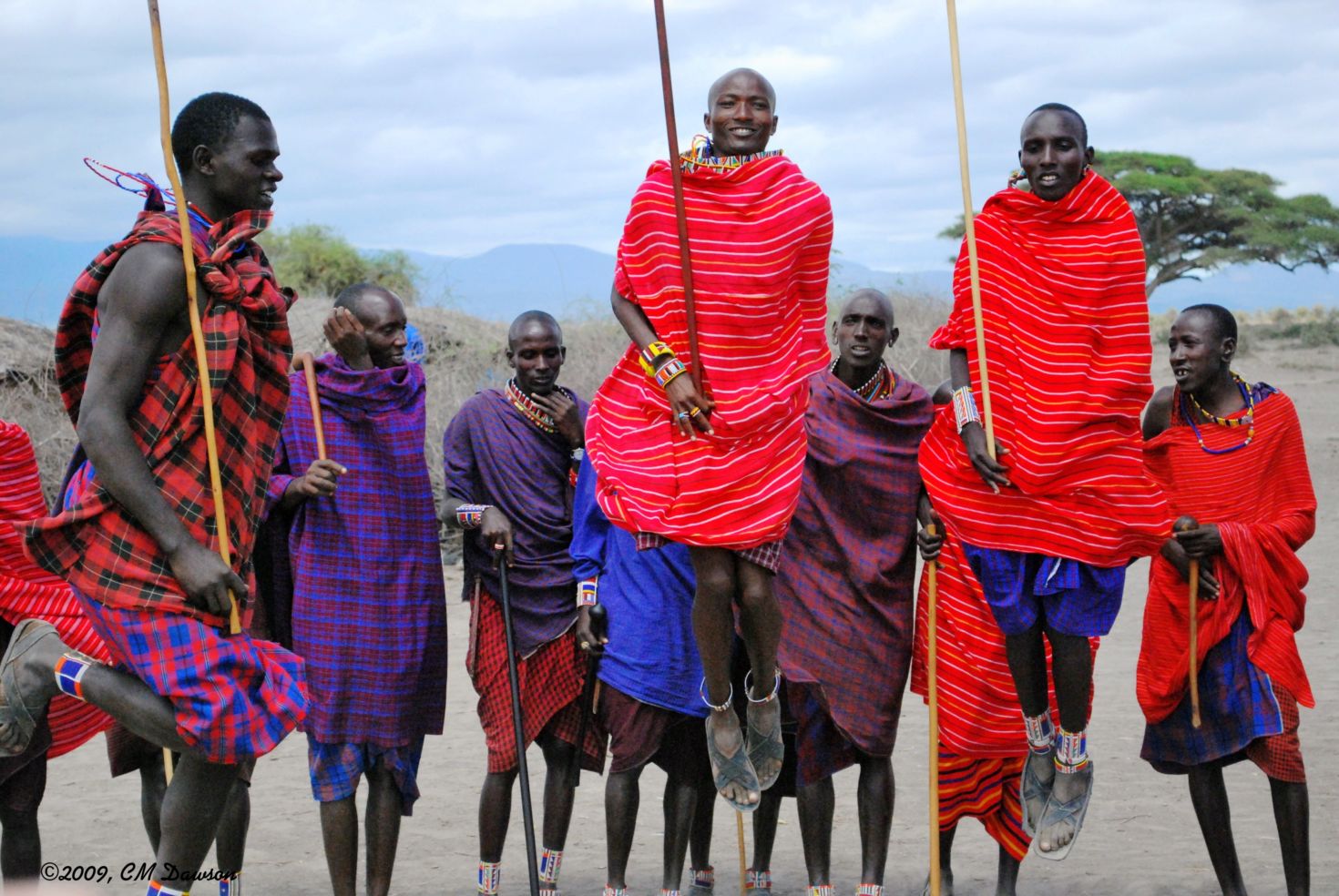 Massai jumpers in Kenya