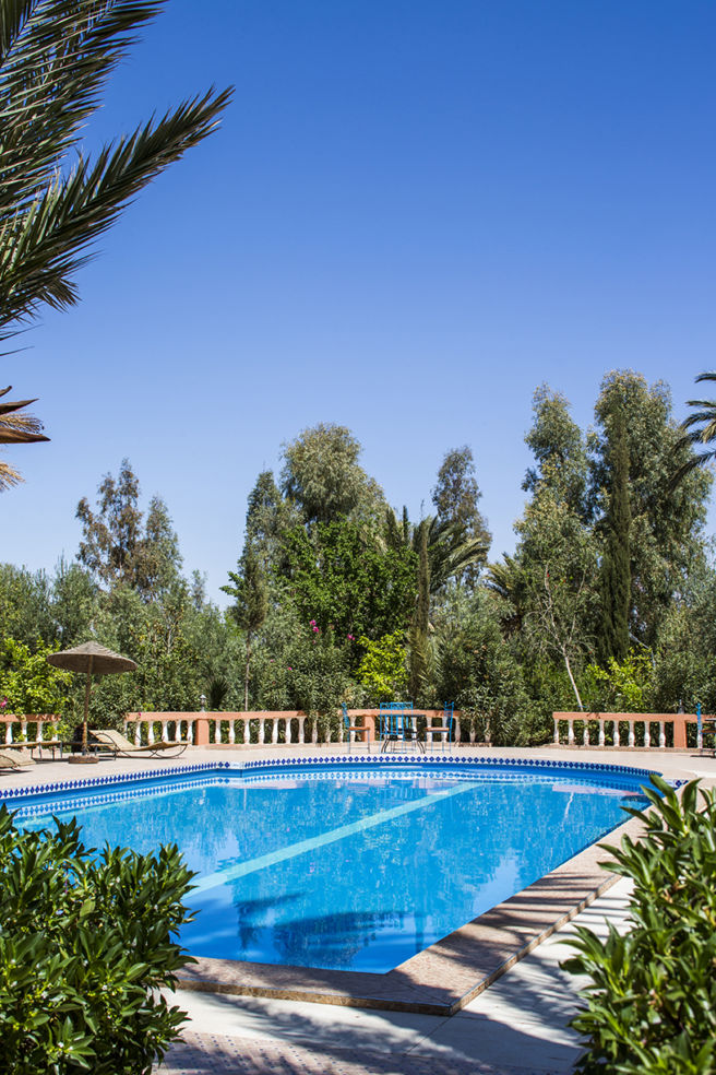 Les Jardins de Quarzazate is an oasis on the long, hot journey from the Sahara to the Atlas Mountains