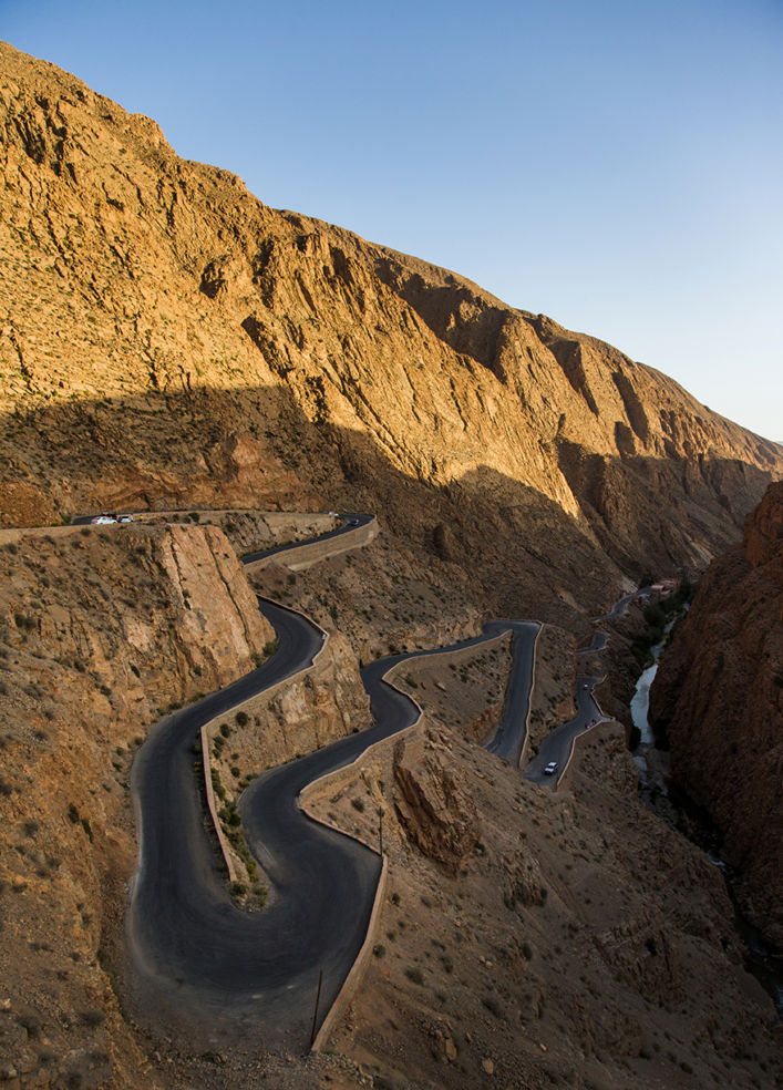 The Dades Valley cuts through a rugged landscape with hundreds of kasbahs throughout the 100-mile stretch