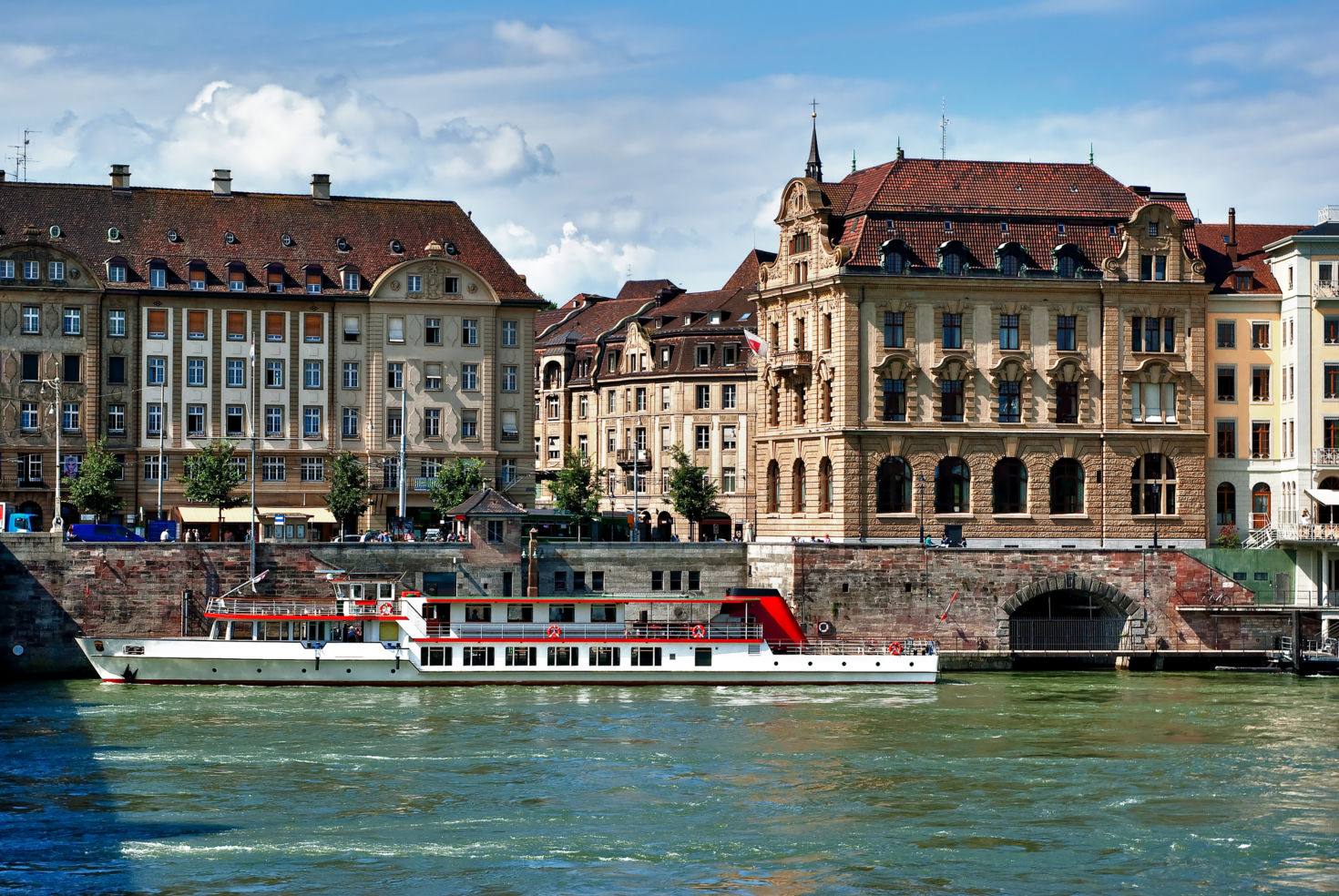 Riverboat on Rhine River to Basel Switzerland