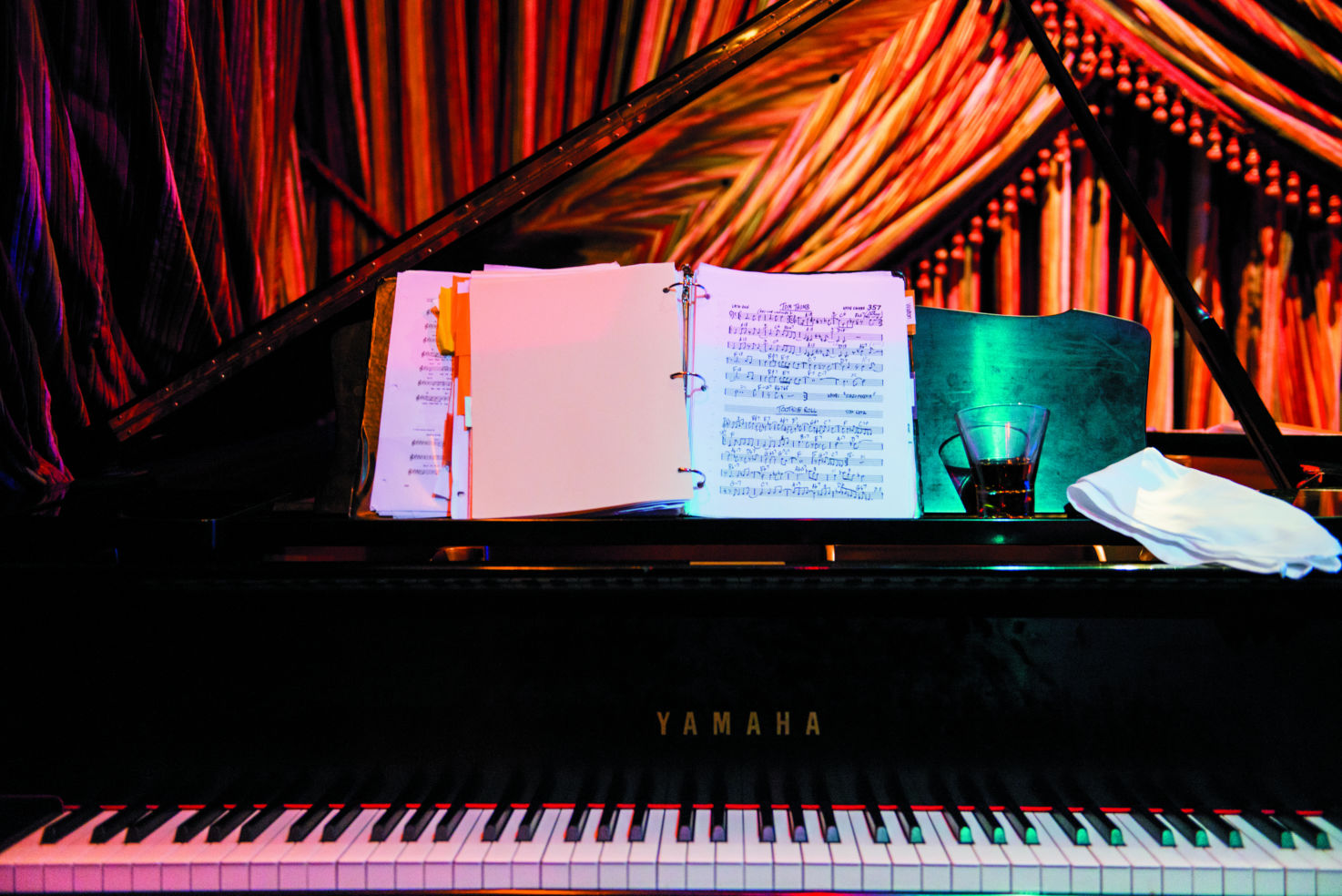 The piano at Irvin Mayfield’s Jazz Playhouse in the Royal Sonesta Hotel
