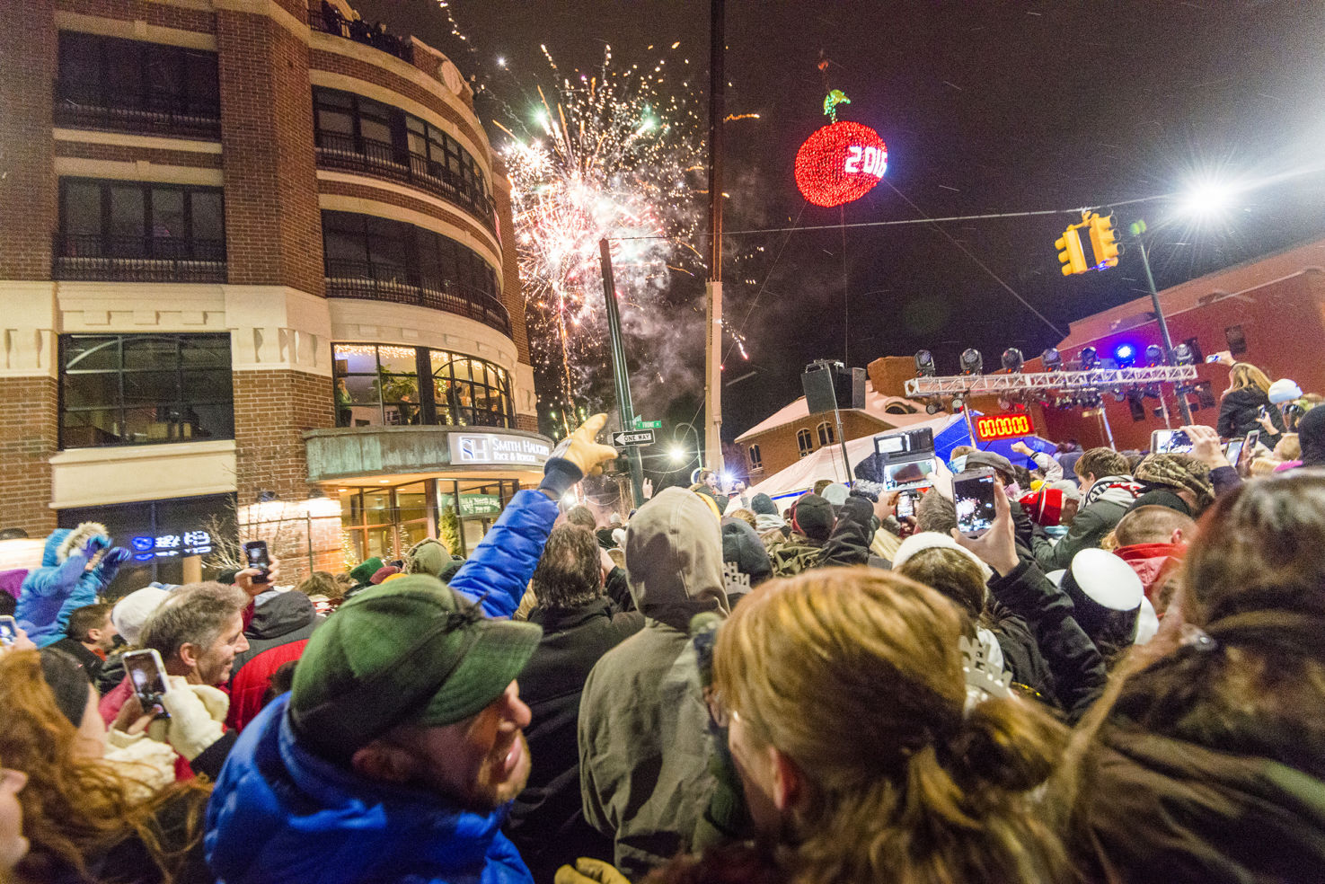 Traverse City Michigan New Years Eve ball drop.