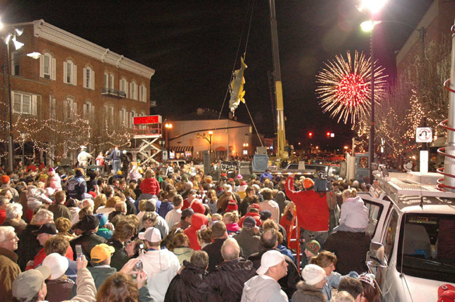 Walleye Drop in tiny Port Clinton, Ohio, right along Lake Erie
