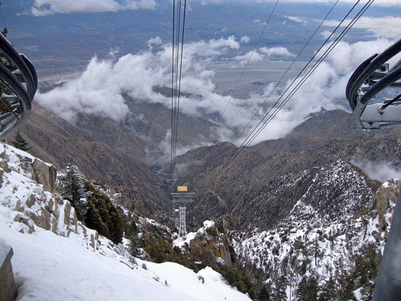 Snow from the Palm Springs Aerial Tram