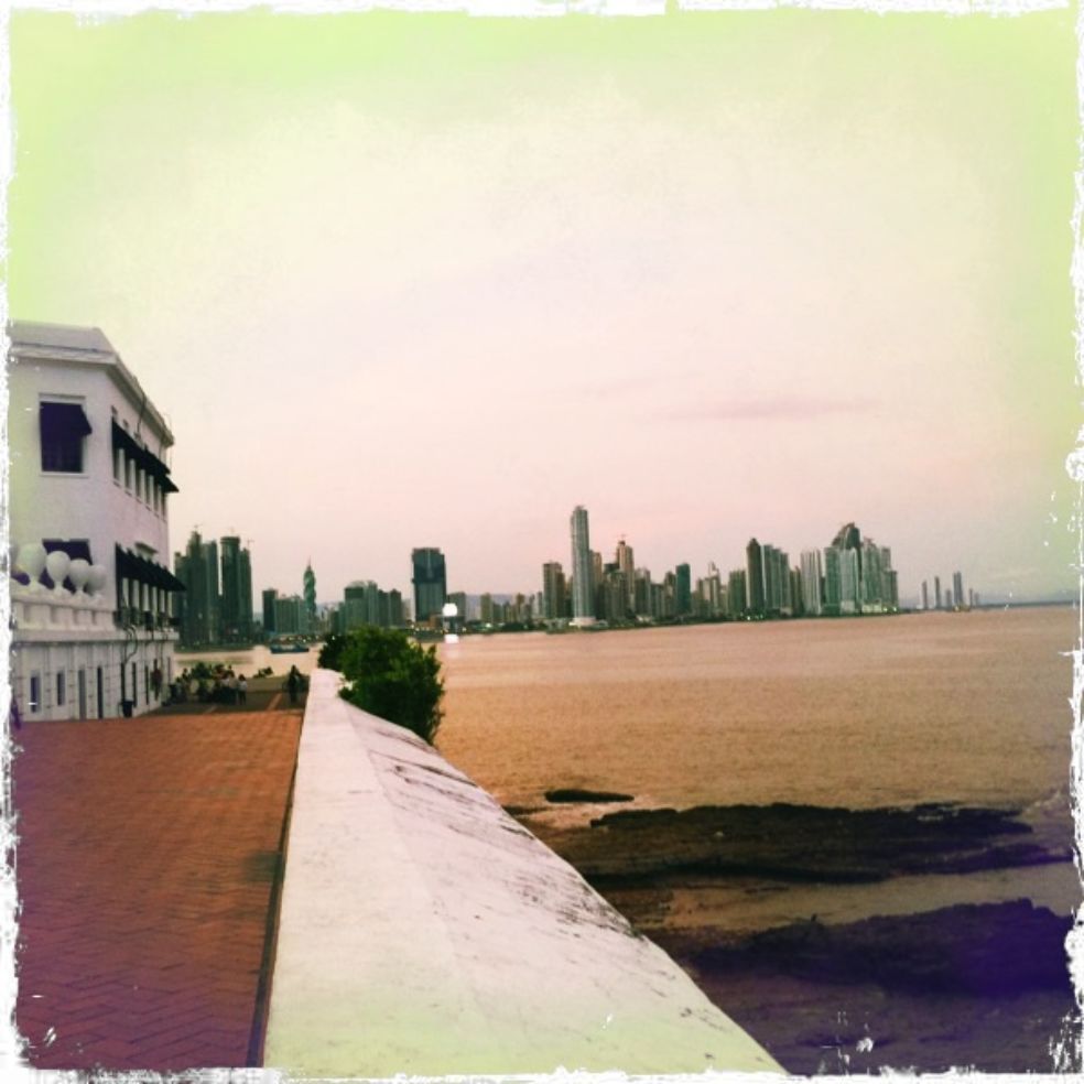 A view of new Panama City from the old town.