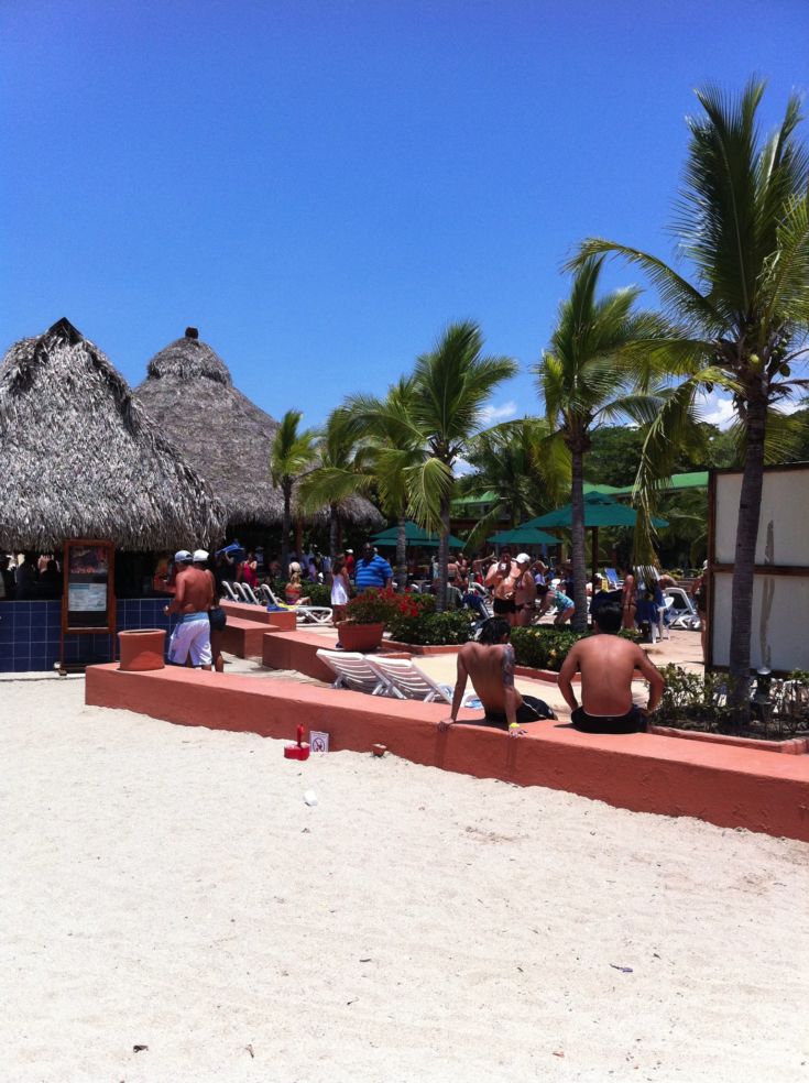 Merriment by one of the many poolside bars at the Royal Decameron.