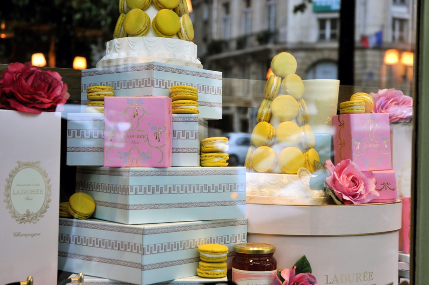 Laduree window in Paris, France
