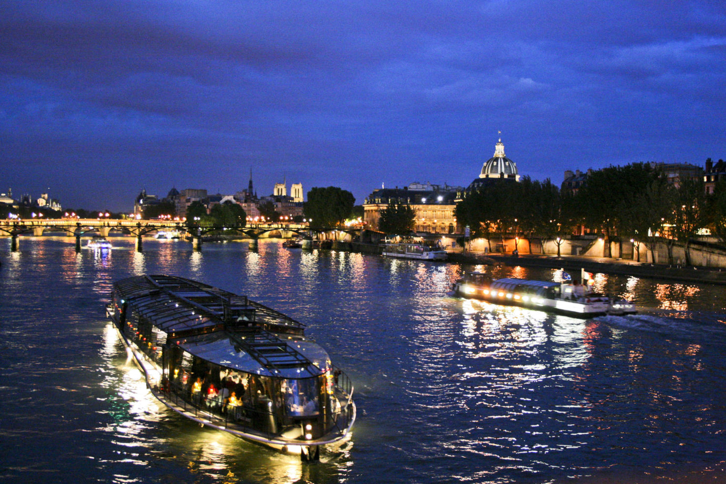 A river cruise down the River Seine in Paris, France