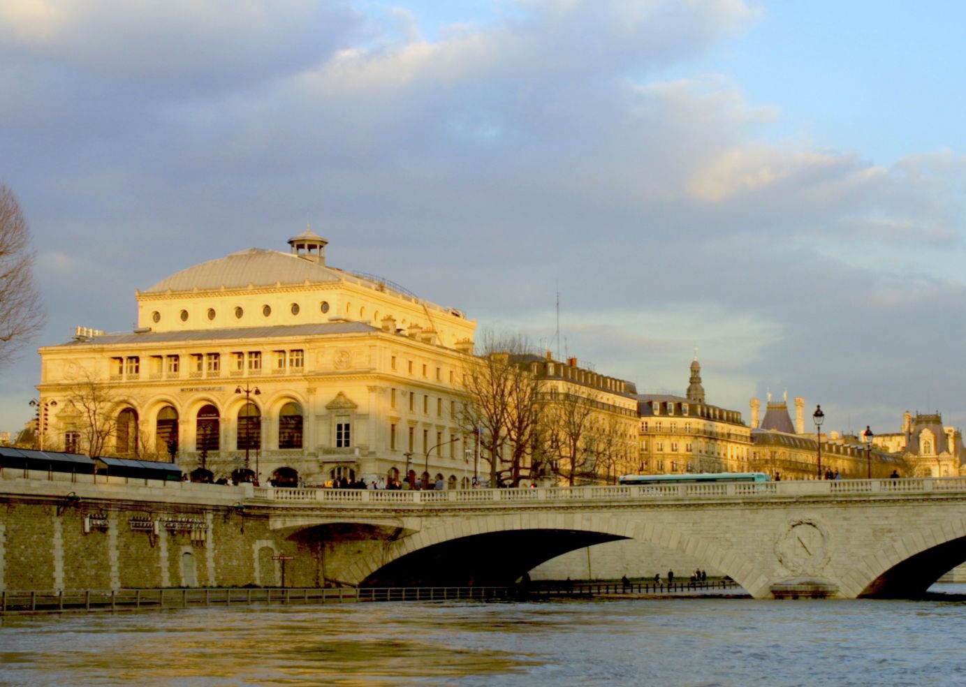 Paris landscape at sunset