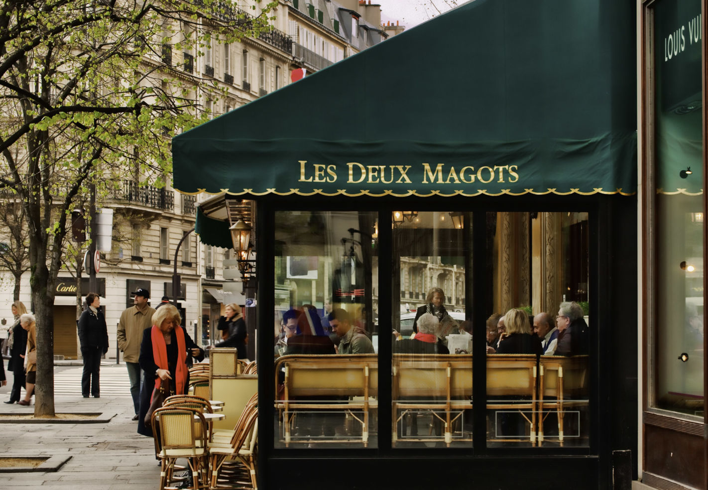 Les Deux Magots cafe in Paris France