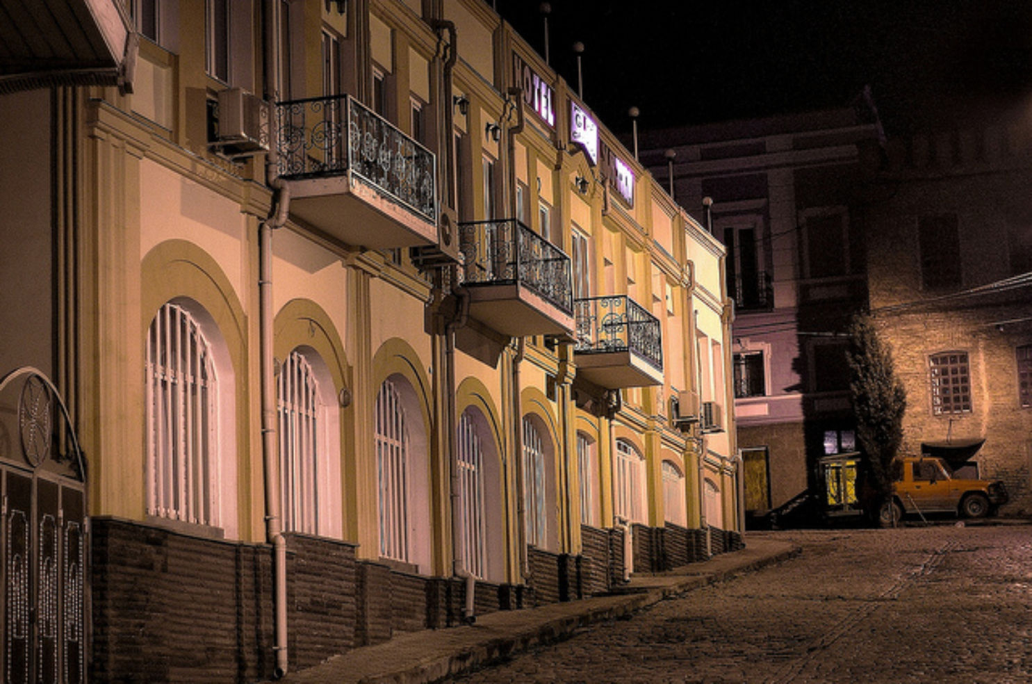 The city of Tbilisi, Georgia, at night
