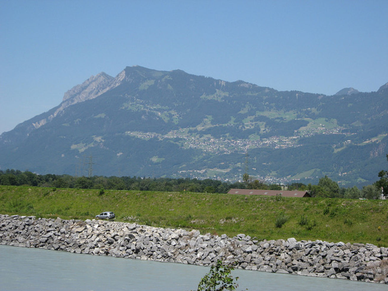 A view of Leichtenstein over the Rhine River