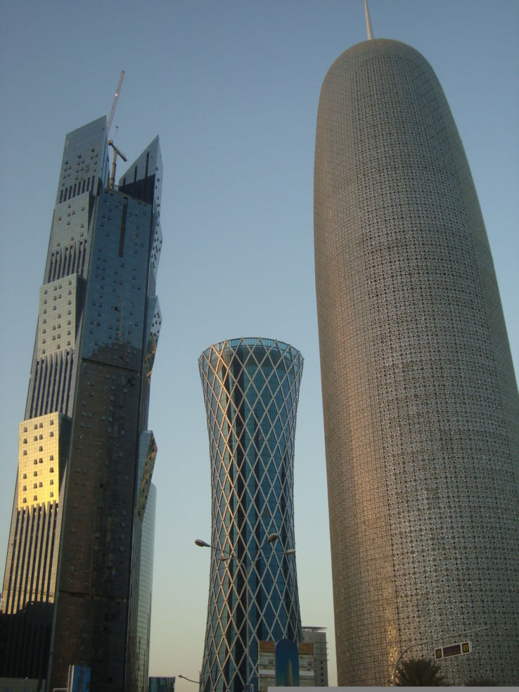 Unique buildings in Doha, Qatar