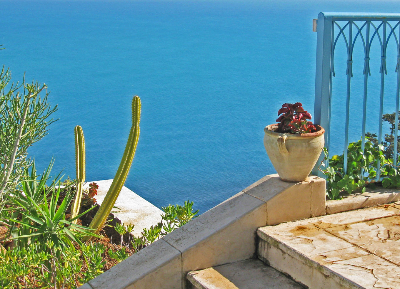 The beautiful blue waters of Sidi Bou Said, Tunisia