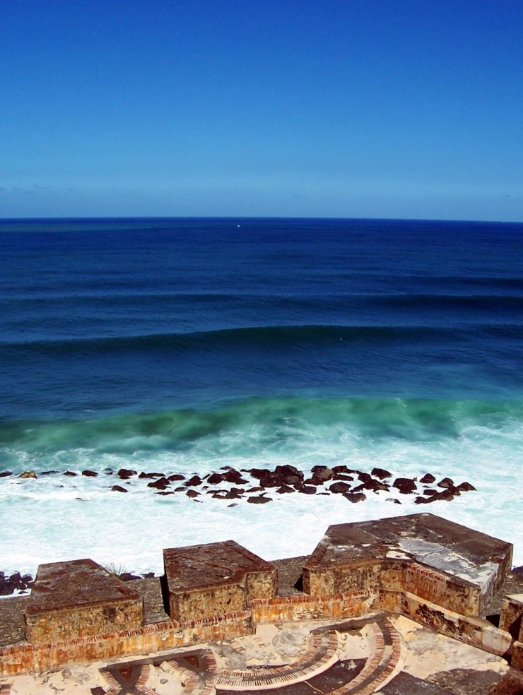 A view of the ocean from El Morro, Puerto Rico