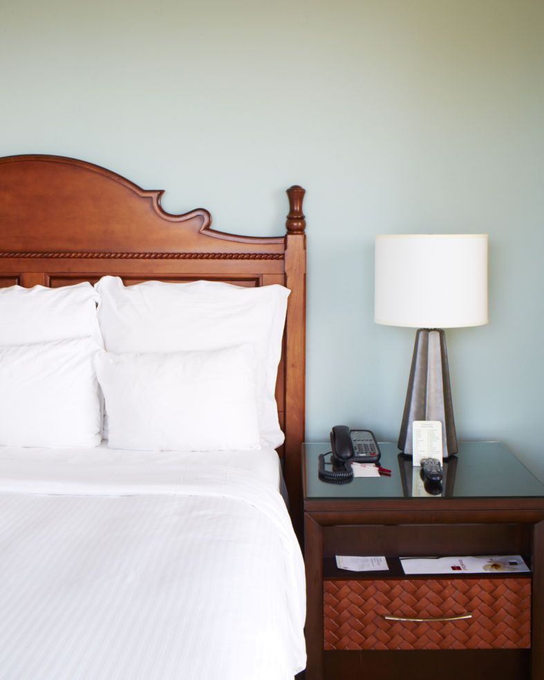 A comfy room at the San Juan Marriott in Puerto Rico.