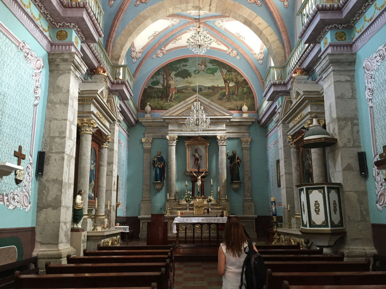 Pastel colors Church of San Sebastian del Oeste