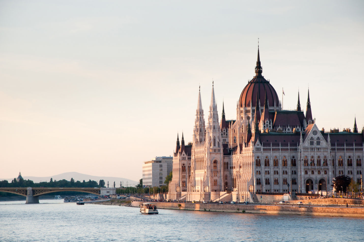 the jaw-dropping Parliament Building overlooking the Danube in Budapest, Hungary
