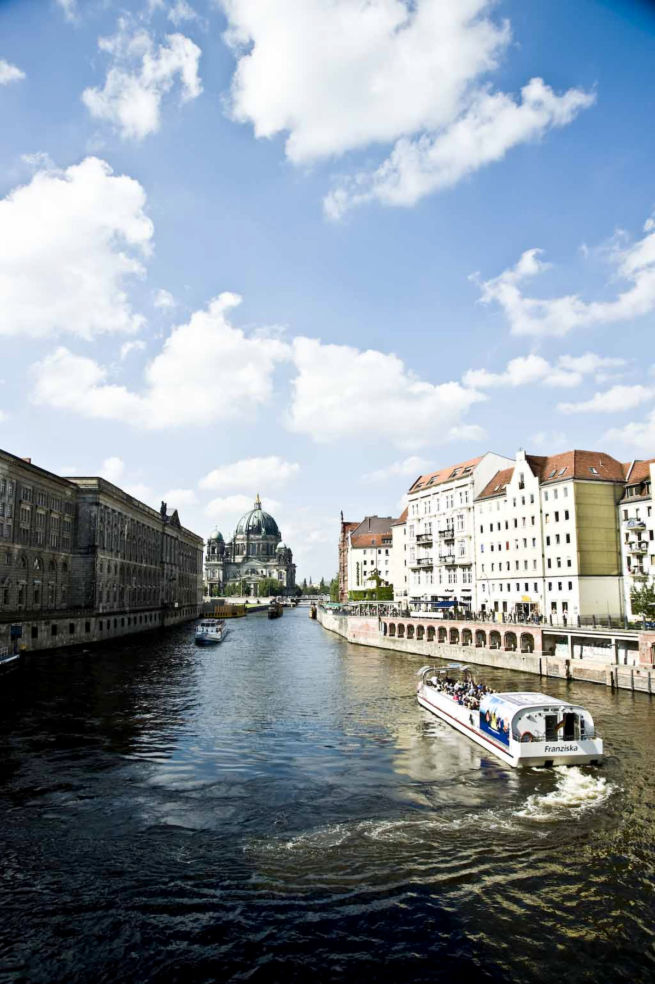 a view of Berlin from the river