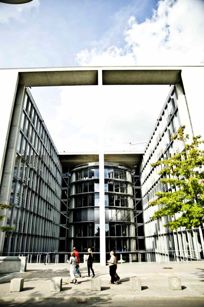The rooftop of the Reichstag, or Parliament Building, in Berlin features a memorable cafe.