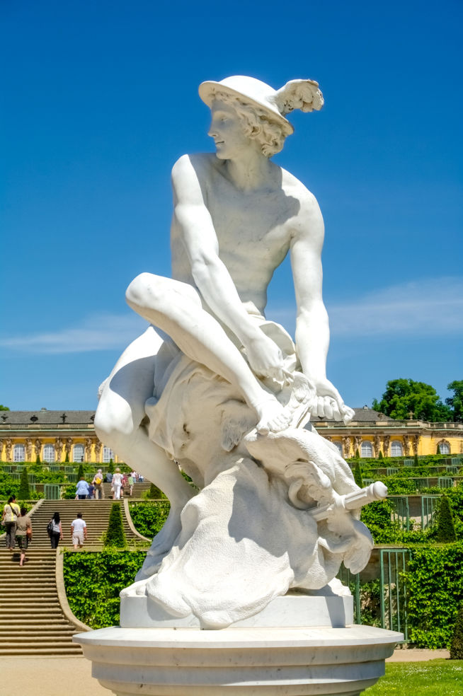 A statue of Mercury at Sanssouci in Potsdam