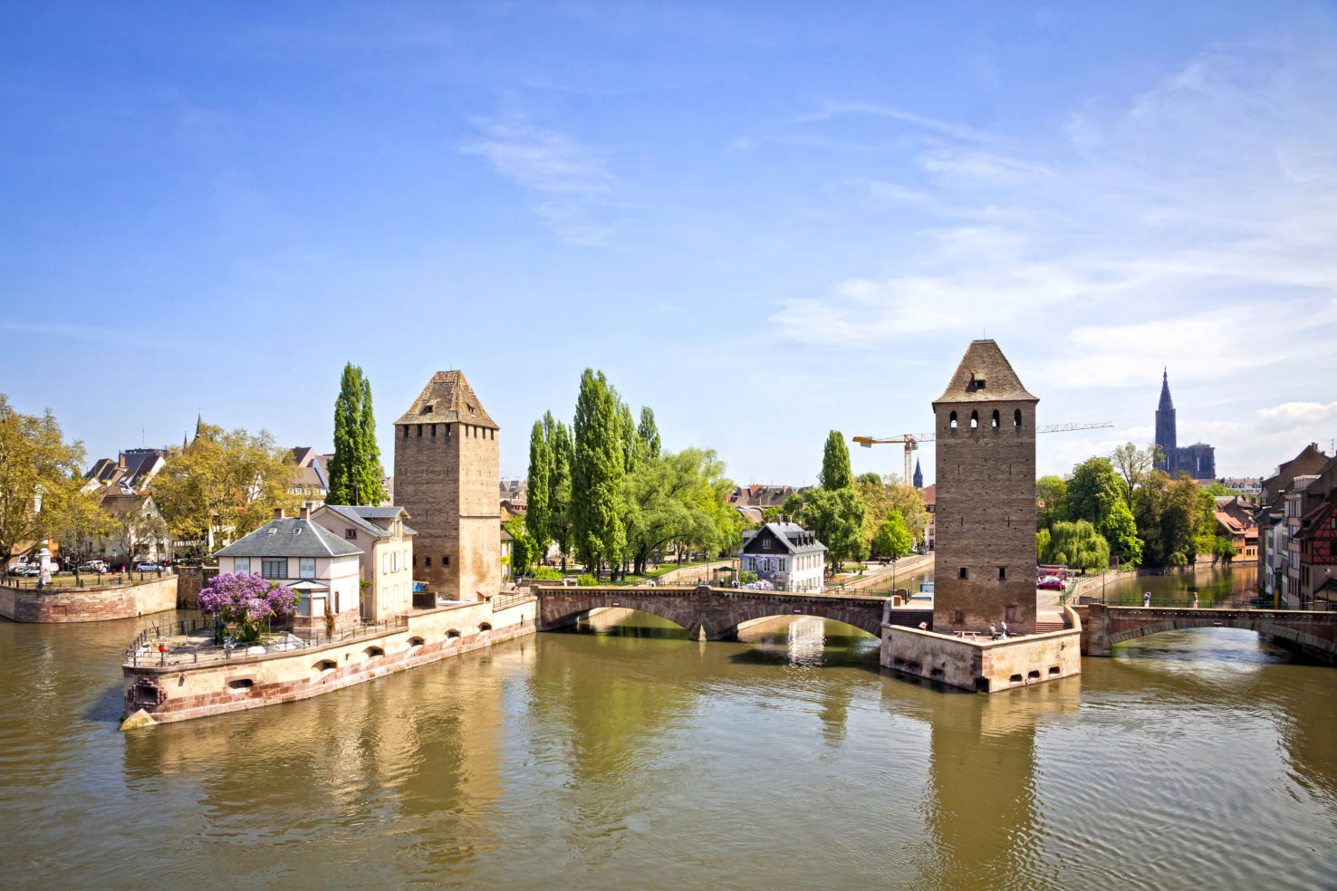 medieval bridge in Strasbourg