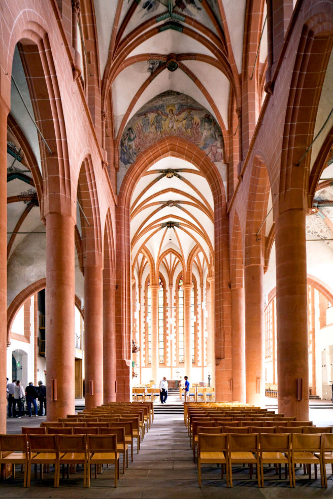 The uplifting interior of Heidelberg’s Church of the Holy Spirit