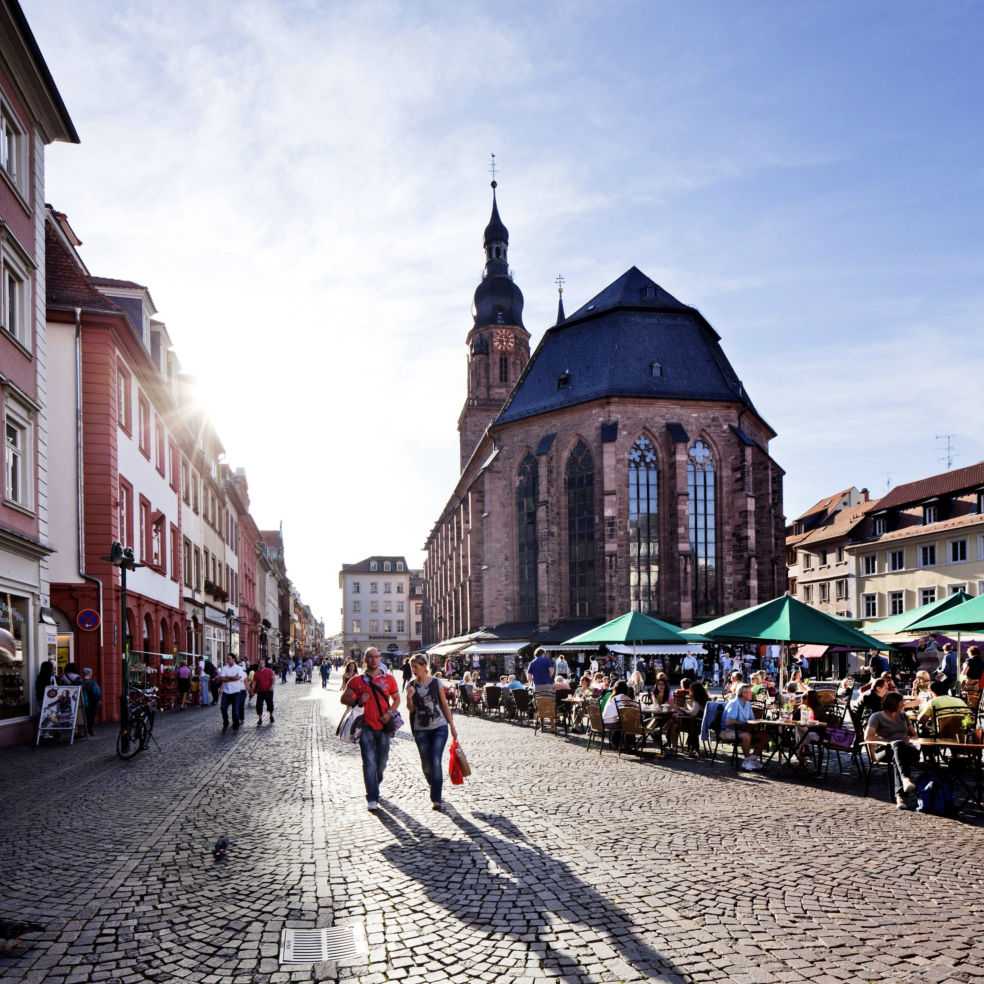 Church of the Holy Spirit, in Market Square, in Heidelberg, Germany