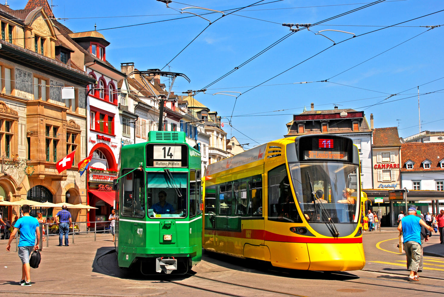 the trams in Basel, Switzerland, are fun and efficient