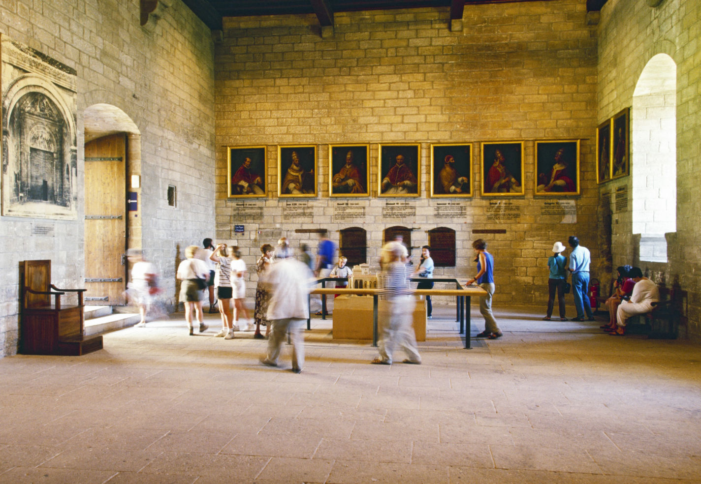 One of the many inspiring chambers inside the Palais des Papes in Avignon