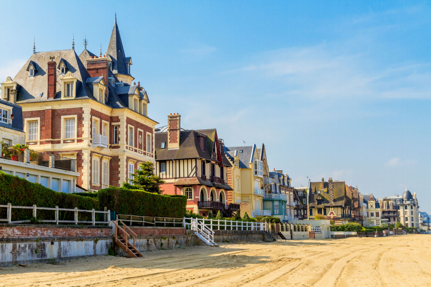 the unforgettable Trouville-sur-Mer beach promenade in Normandy