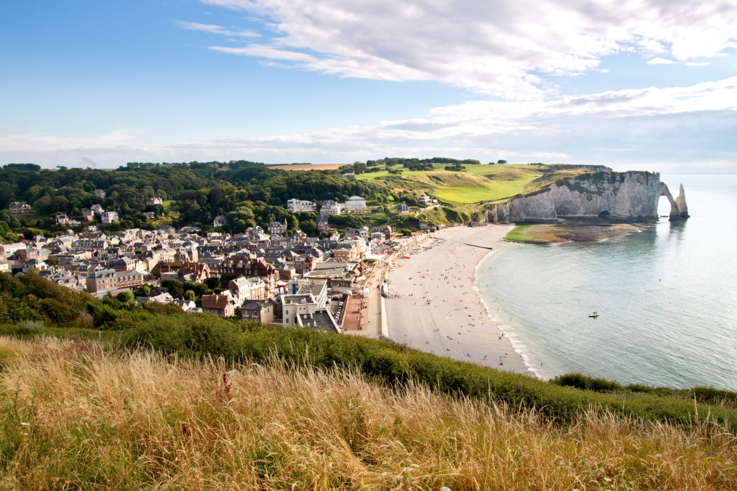 the beaches and cliffs of Etretat, Normandy.