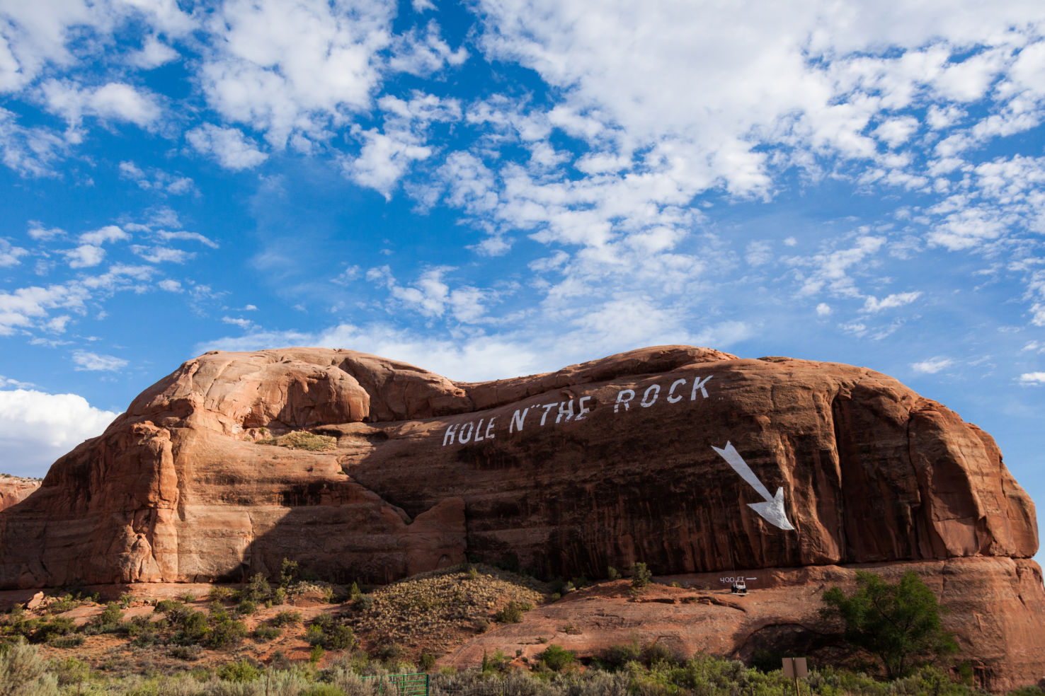 hole in the rock in moab, utah