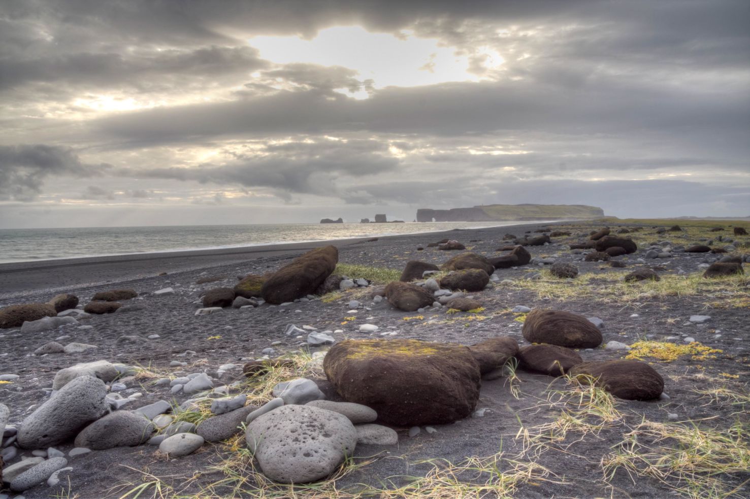 Rocks on a Vik area beach in Iceland