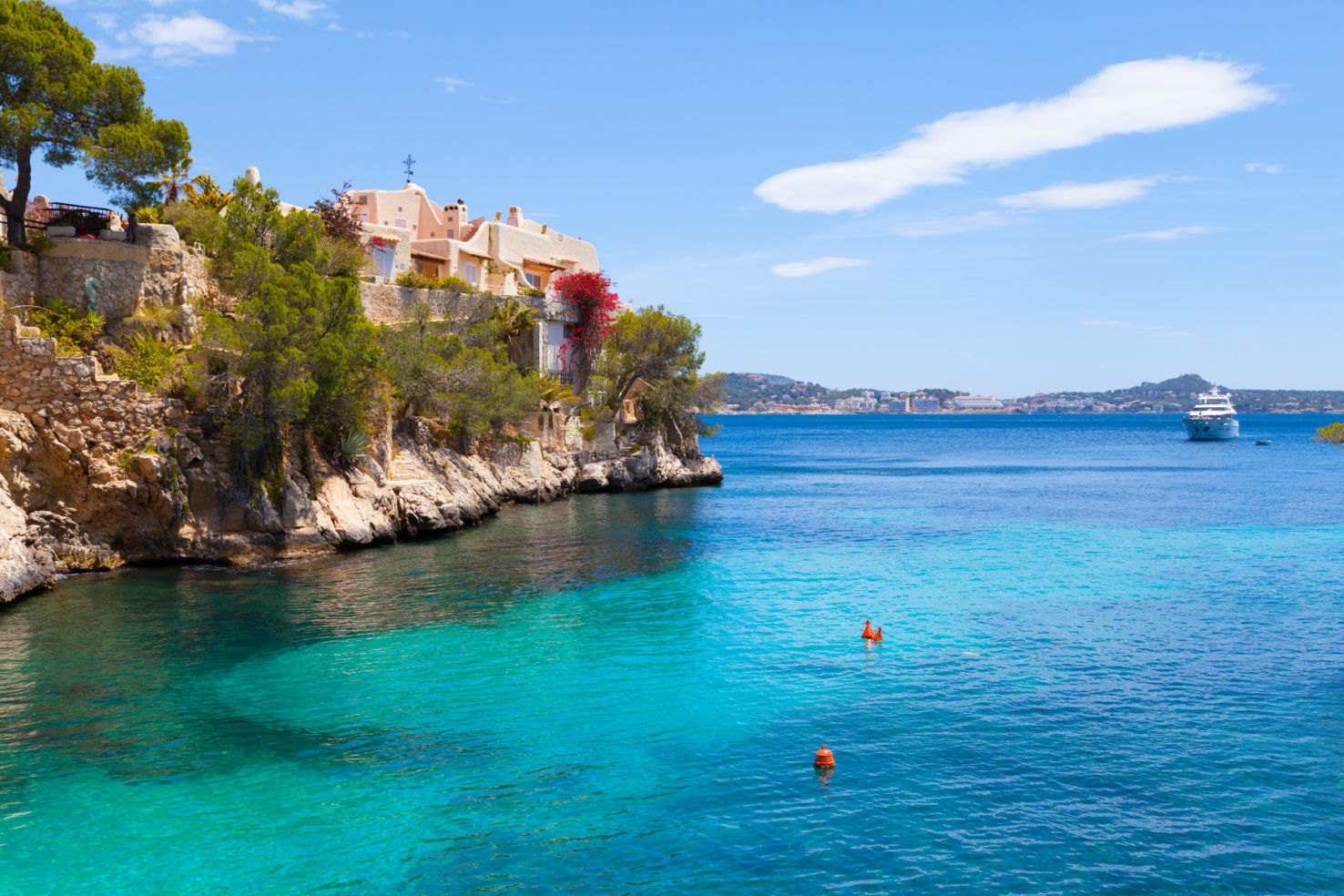 Cala Fornells View in Paguera, Majorca, Spain.