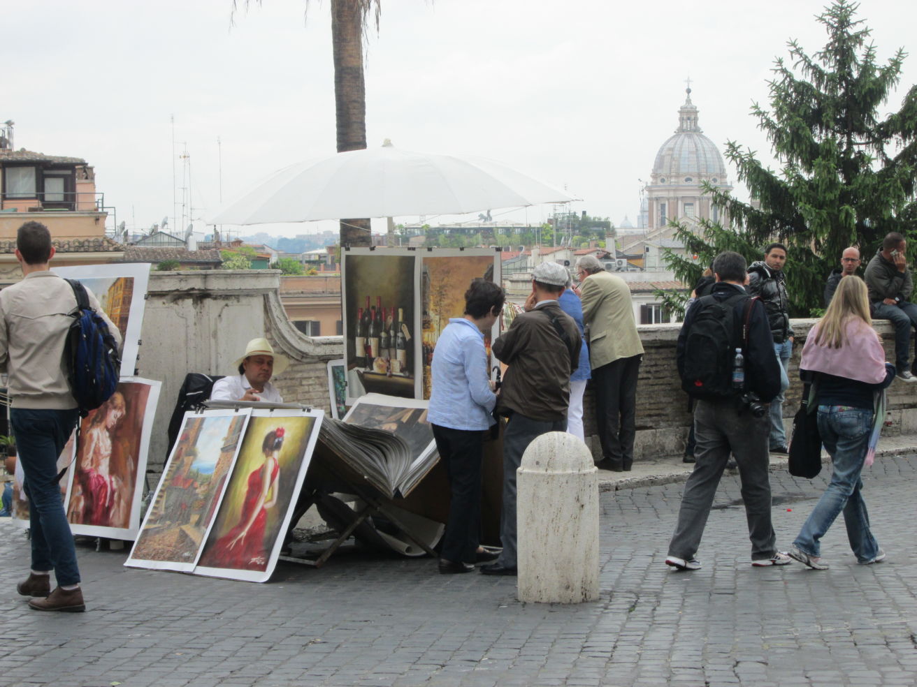 A Sunday street fair in Rome, Italy.