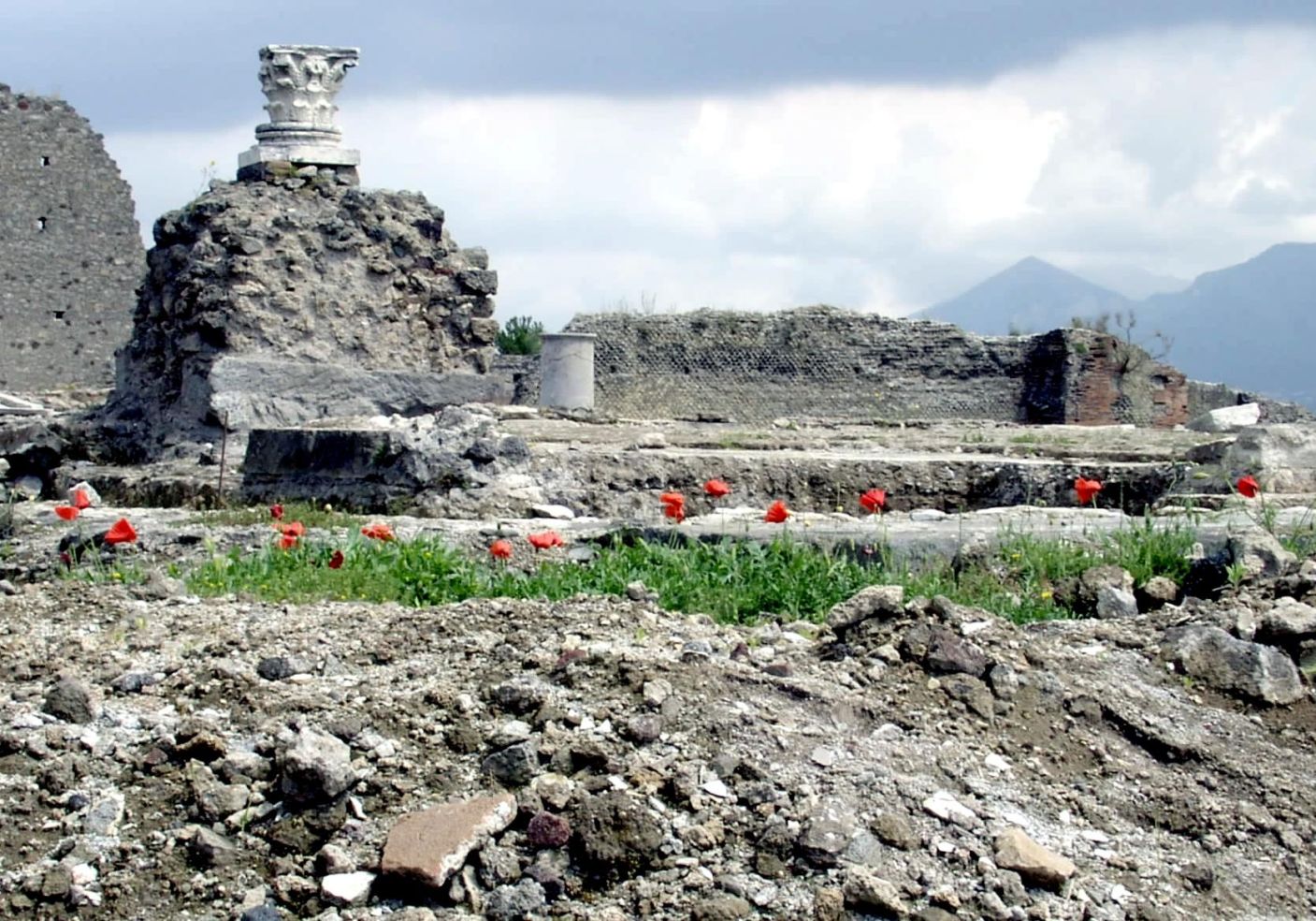 The ruins at Pompeii