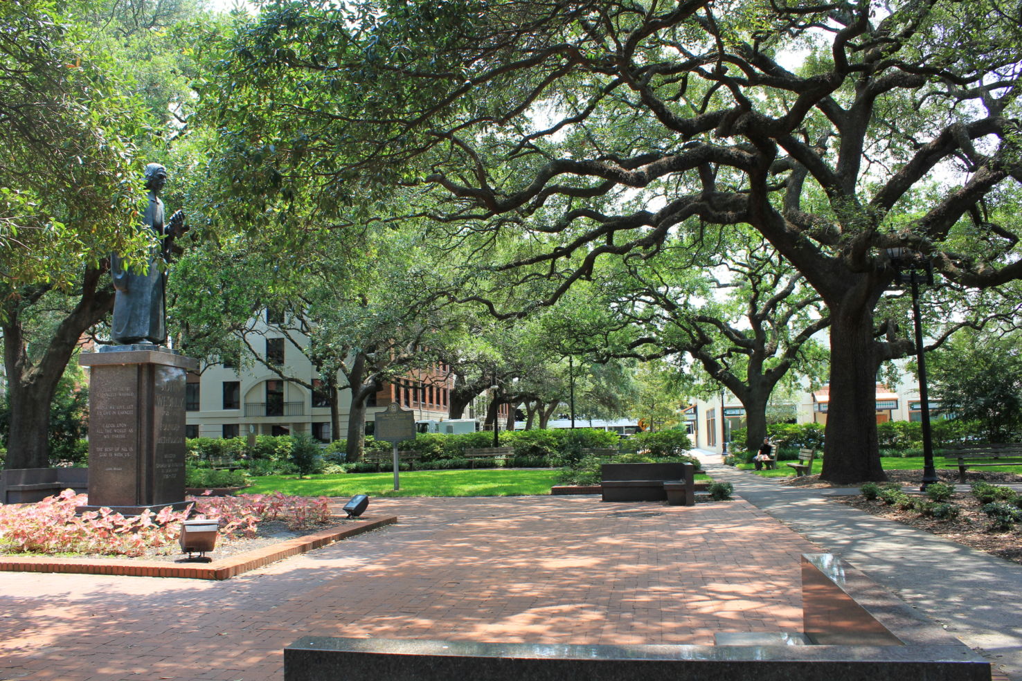 View from Reynolds Square in Savannah Georgia