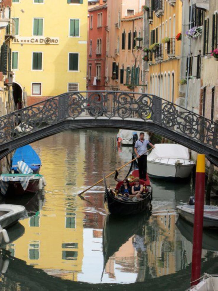 A quiet canal view in Venice, Italy