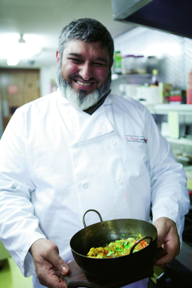 chef of Al Fresh cooking Balti