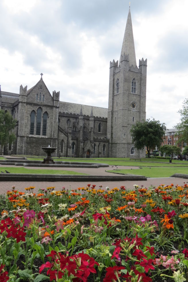 A pretty view of St. Patrick's Cathedral in Dublin
