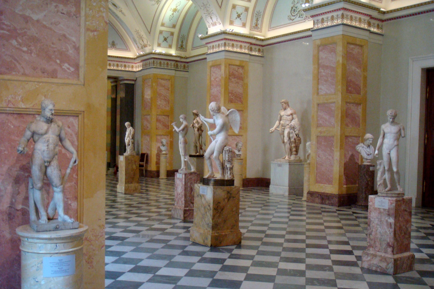 Statues inside the Hermitage in St. Petersburg, Russia