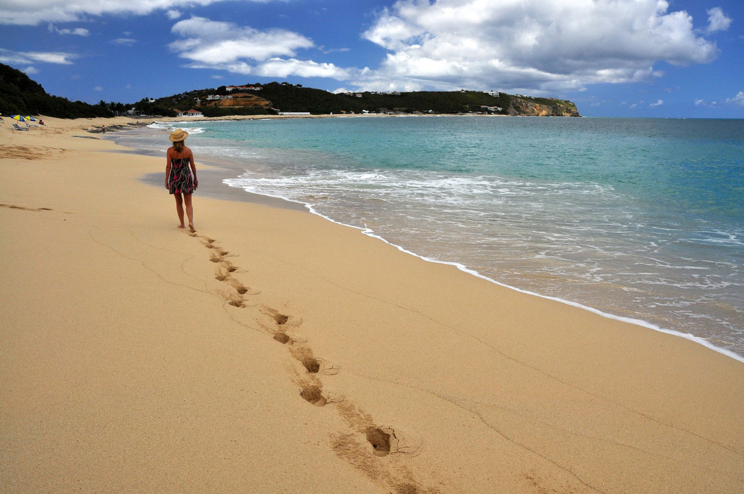 Strolling Baie Longue Beach in St. Martin