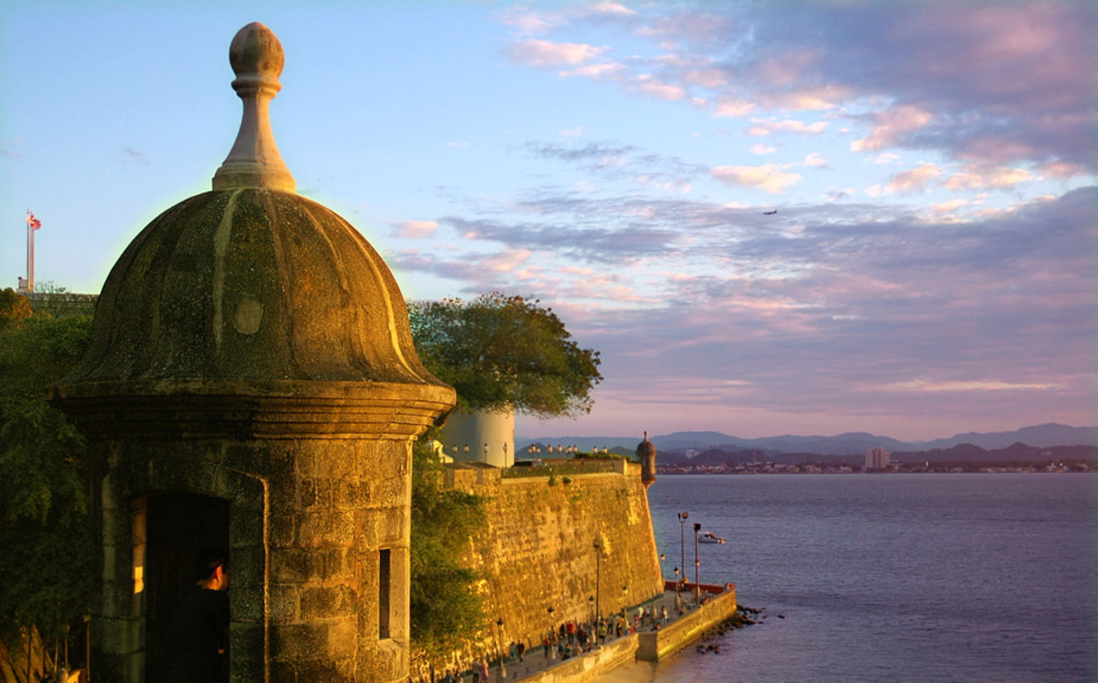 sunset at el morro in san juan puerto rico