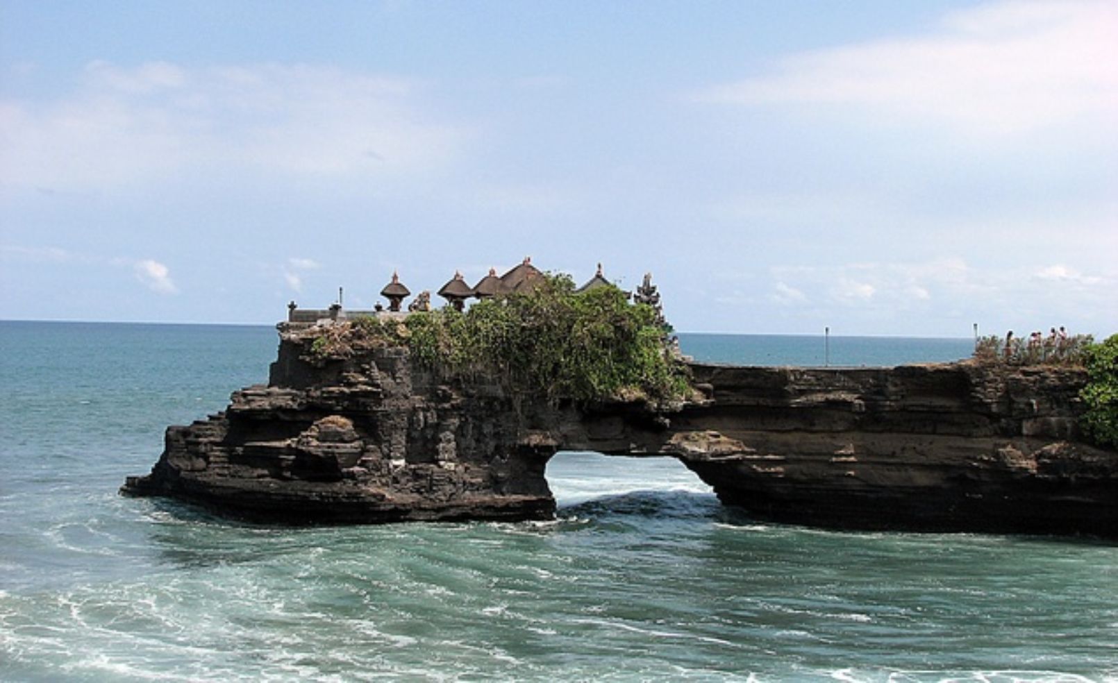 Tanah Lot Temple by the ocean in Bali, Indonesia