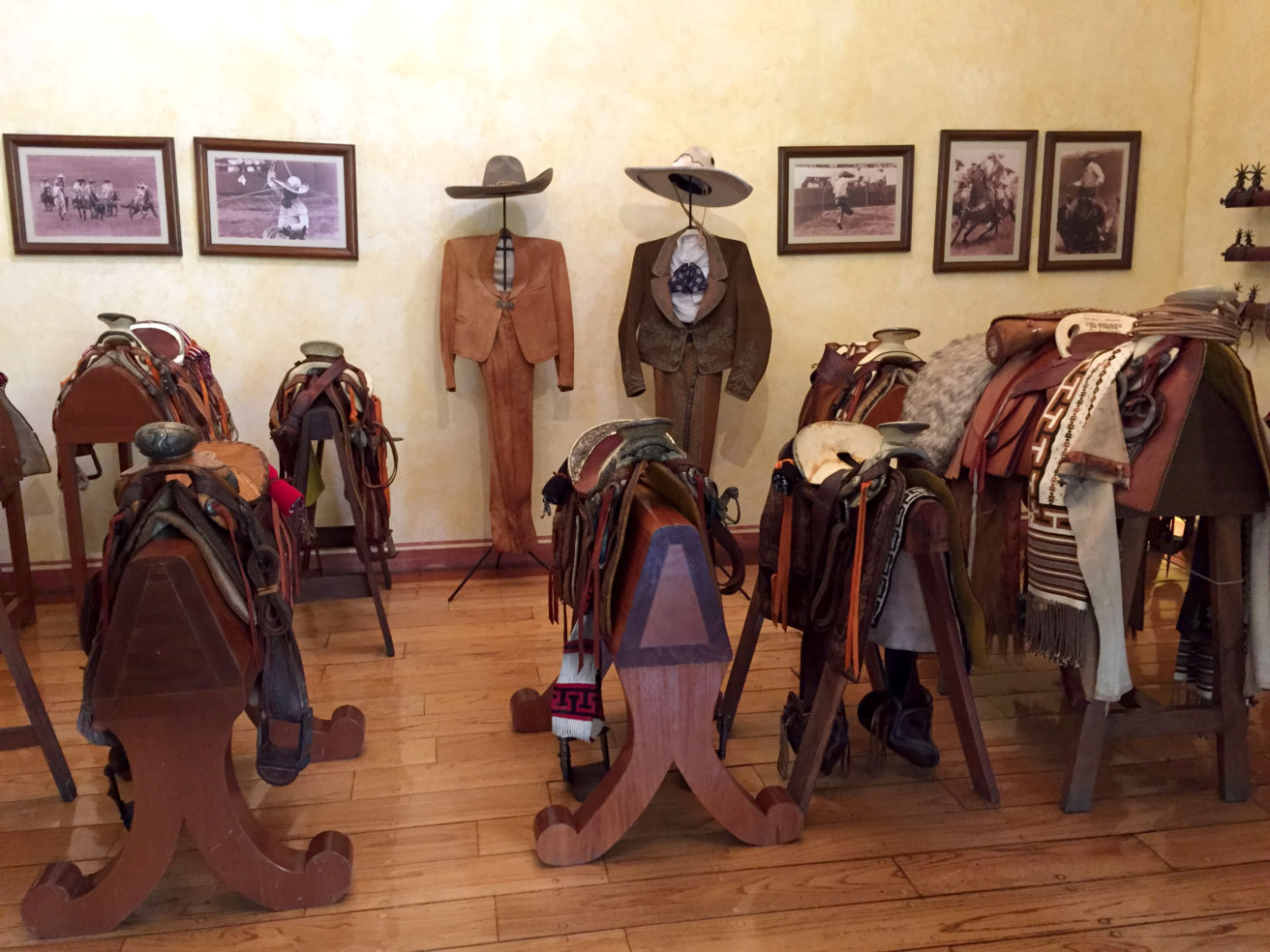 saddle collection at the old hacienda
