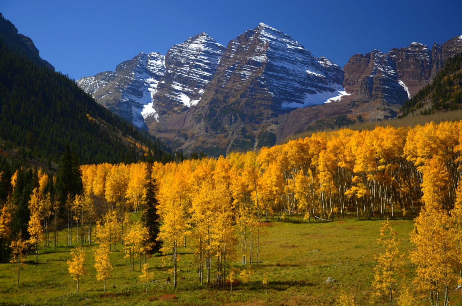 The Maroon Bells near Aspen, Colorado