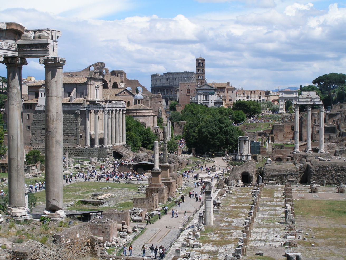 Overlooking the Roman Forum and Colosseum
