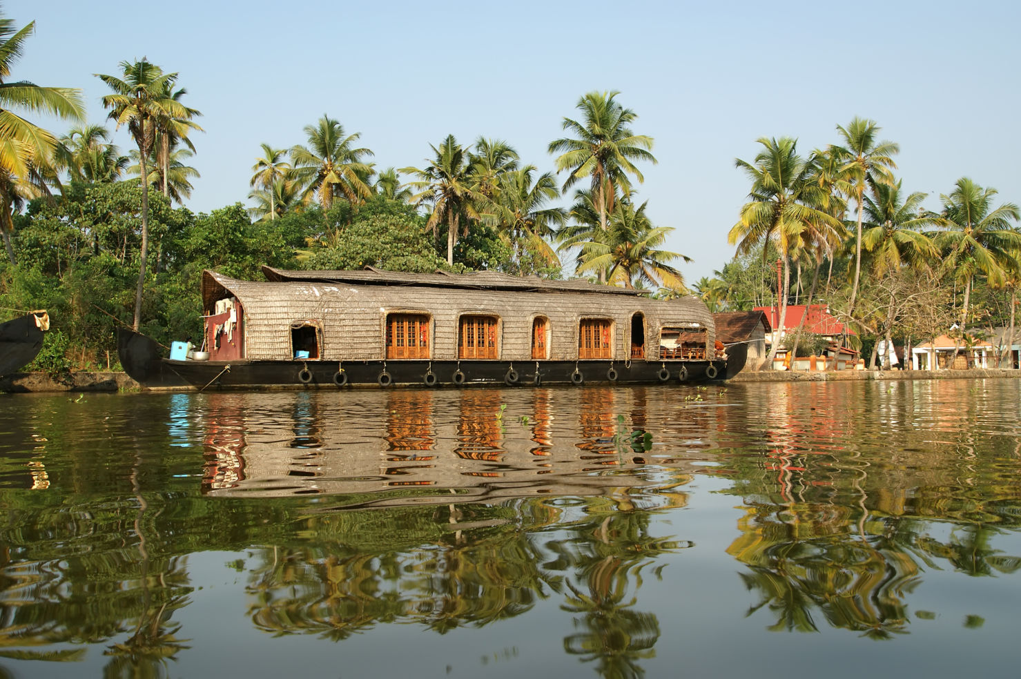 House boat in the Kerala (India) Backwaters