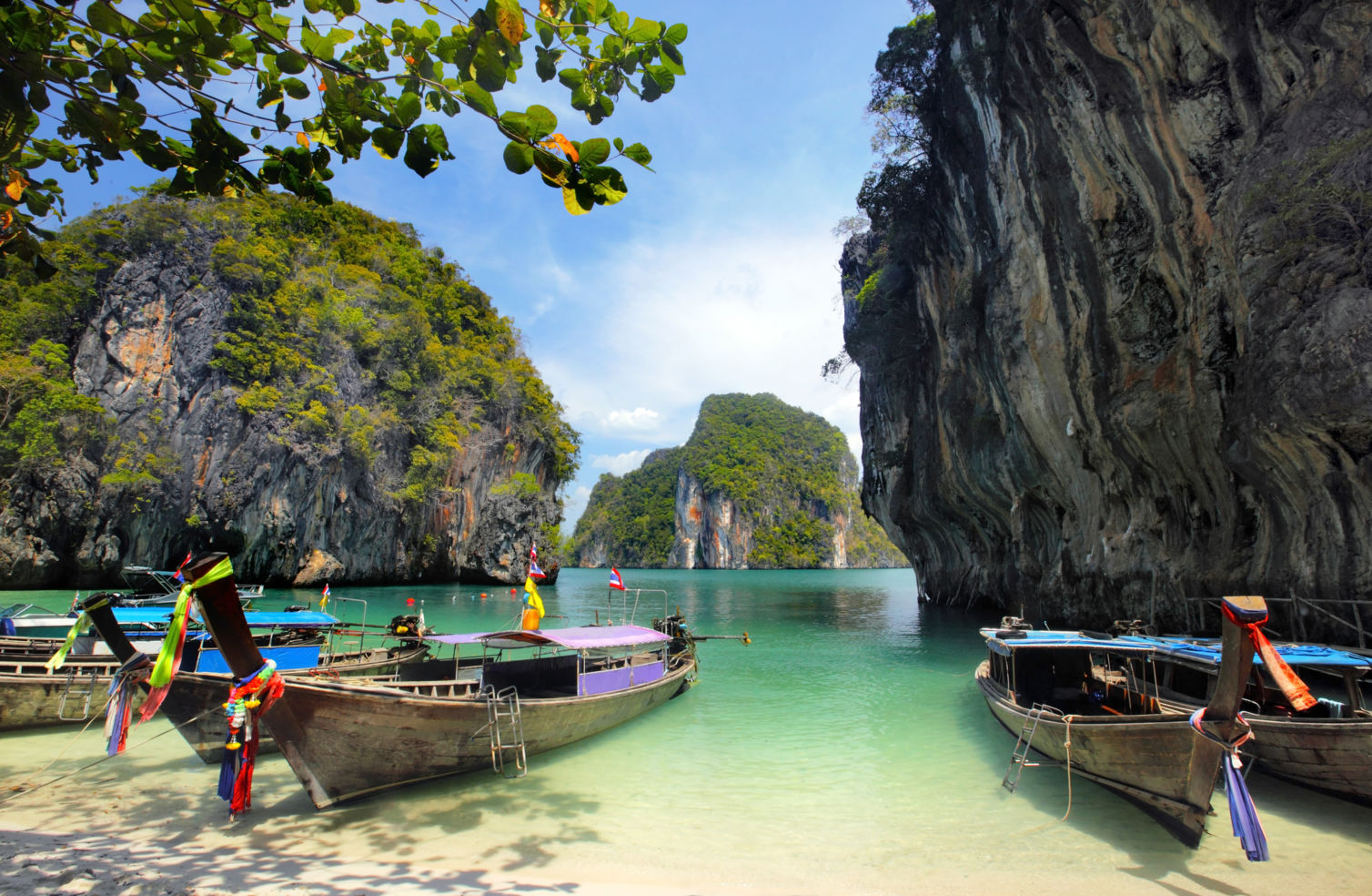 Long tailed boats in Thailand